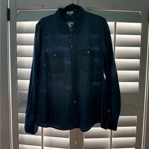 Denim Button Down Long Sleeve Shirt